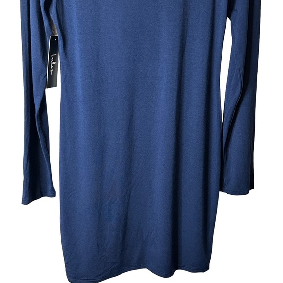 Lulu’s High Hopes Blue Long Sleeve Bodycon Dress NWT Size Medium D13774HRL - Picture 7 of 11